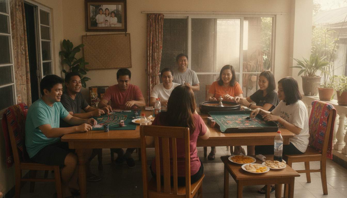 Live Casino Classics in the Philippines Blackjack, roulette, and baccarat tables in a Filipino live casino